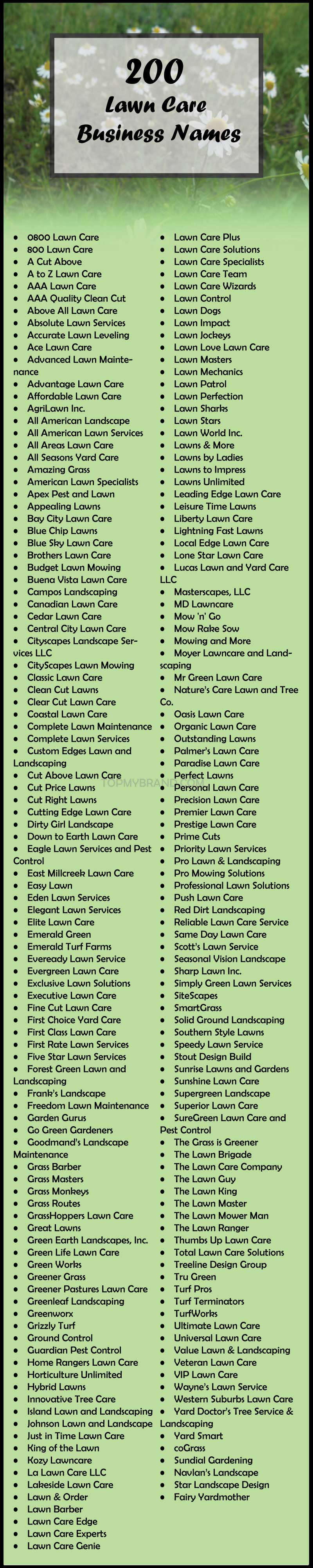 202+ Gorgeous Lawn Care Business Names (2020)