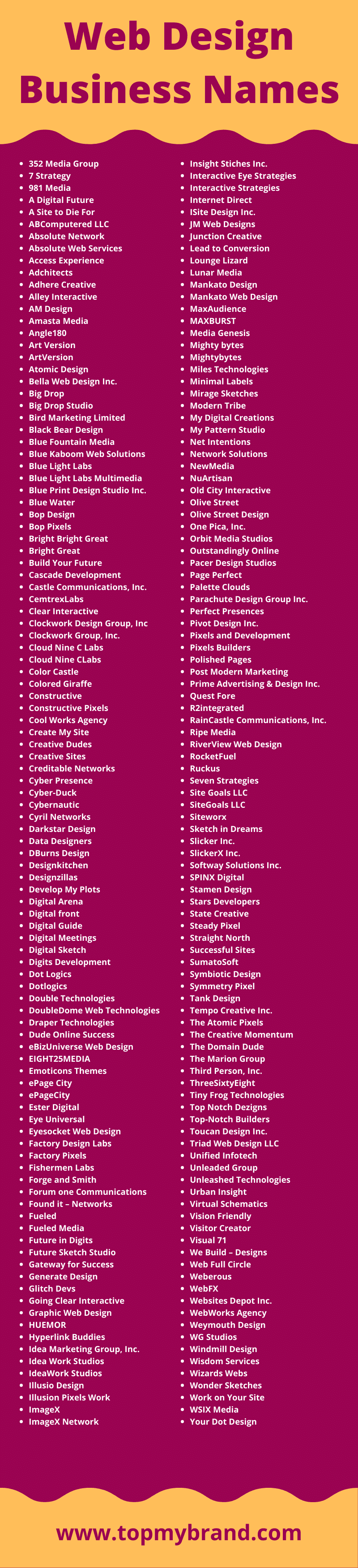 510+ Best Web Design Business Names (2022) - TopMyBrand